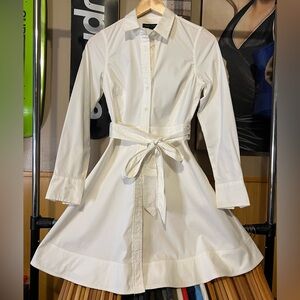 Banana Republic White Button Down Dress
